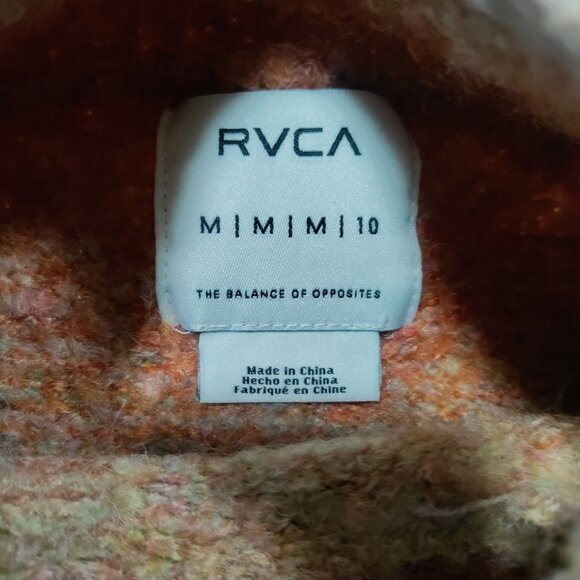 RVCA Dream Cycle Ombre Striped Knit Womens Medium Turtleneck Sweater Multicolor - Picture 8 of 13